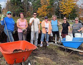 Group of employees volunteering at Cornucopia project