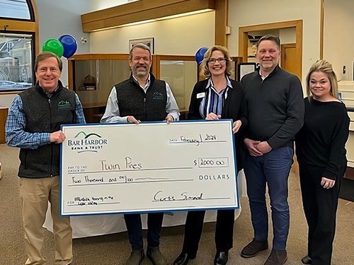 BHBT makes a donation to Twin Pines Housing